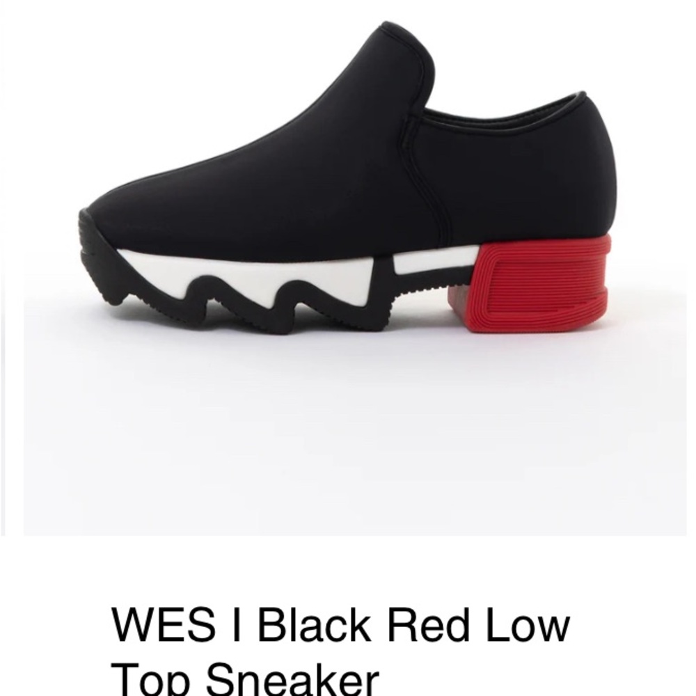 Black and Red Low Top Sneaker